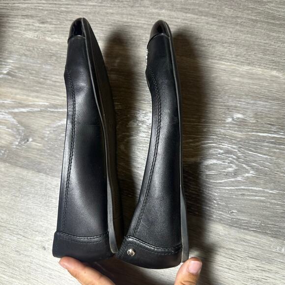 Coach Chelsea Black Matte Leather Ballet Flats - Picture 6 of 10